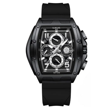 Relógio masculino quartzo Lige Design Carter Black