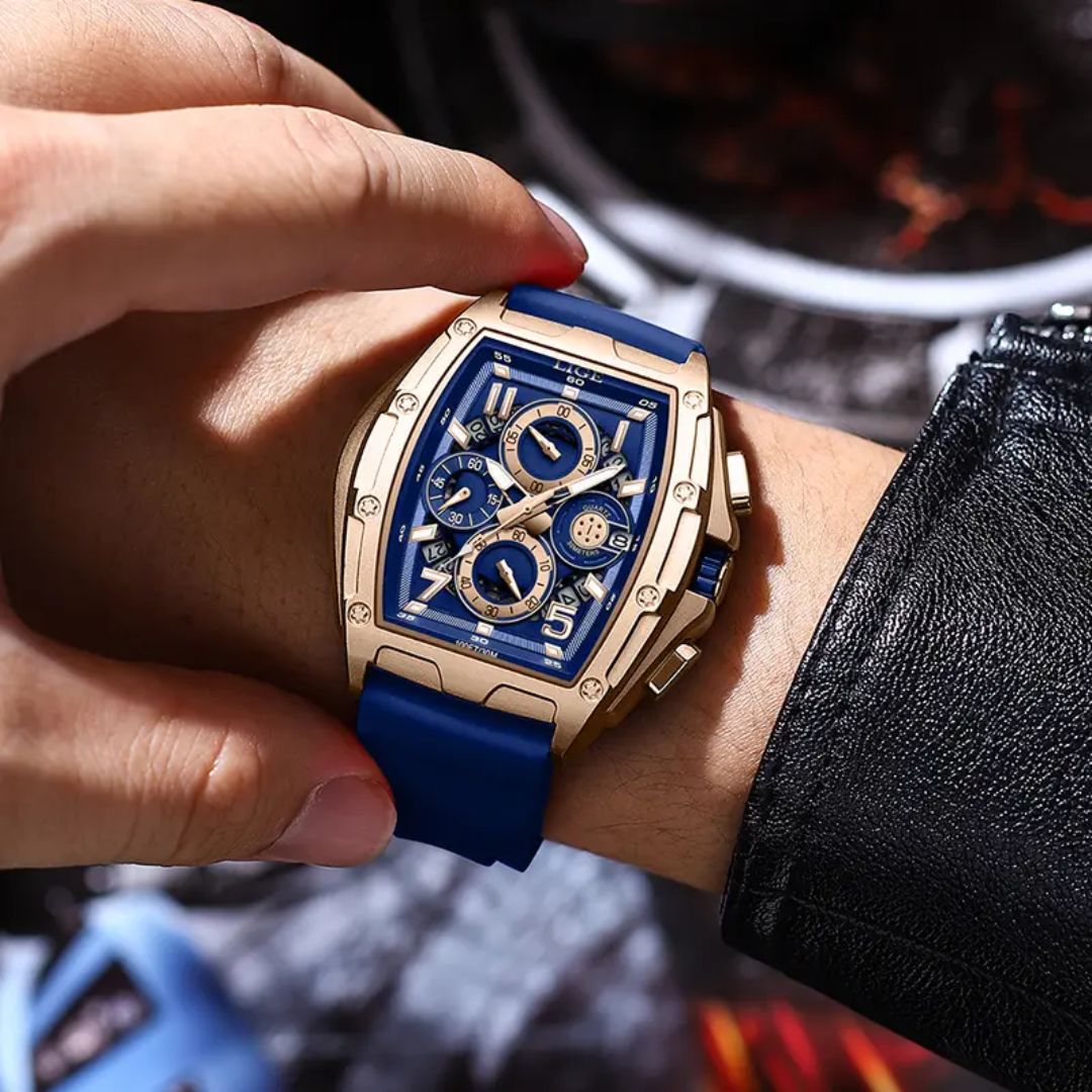 Relógio masculino quartzo Lige Design Carter Blue