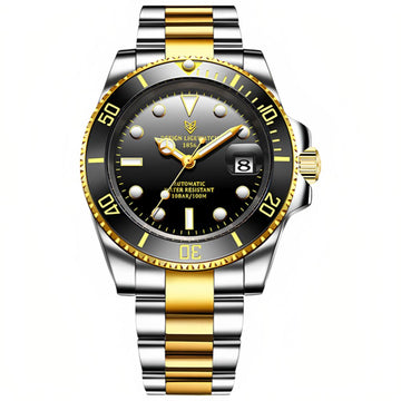Relógio masculino automático Lige Design Dominic Gold Black
