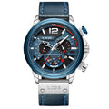 Relógio masculino quartzo Lige Design Philippe Blue Silver