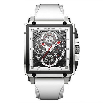 Relógio masculino quartzo Lige Design Stellin White