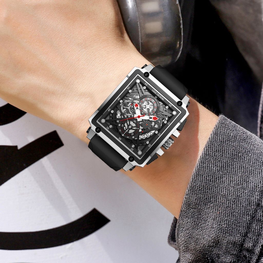 Relógio masculino quartzo Lige Design Stellin Silver