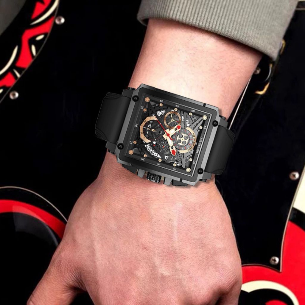 Relógio masculino quartzo Lige Design Stellin Black