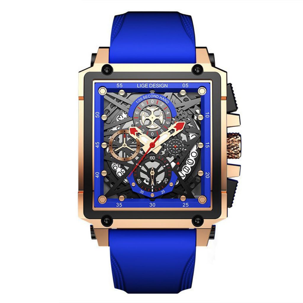Relógio masculino quartzo Lige Design Stellin Blue