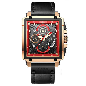 Relógio masculino quartzo Lige Design Stellin Noir