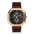 Relógio masculino quartzo Lige Design Logan Noir Rosé Black