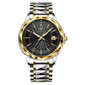 Relógio masculino automático Lige Design Arthurs Gold Black
