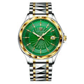 Relógio masculino automático Lige Design Arthurs Gold Green