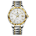 Relógio masculino automático Lige Design Arthurs Gold White