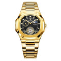 Relógio masculino automático Lige Design Hayden Gold Black