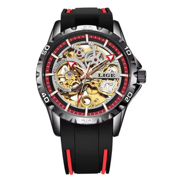 Relógio masculino automático Lige Design Ruug Red