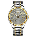 Relógio masculino automático Lige Design Arthurs Gold Silver