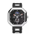 Relógio masculino quartzo Lige Design Logan Silver Black