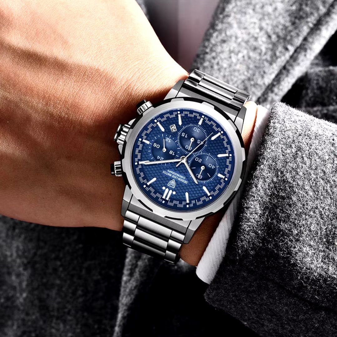 Relógio masculino quartzo Lige Design Norton S. Blue